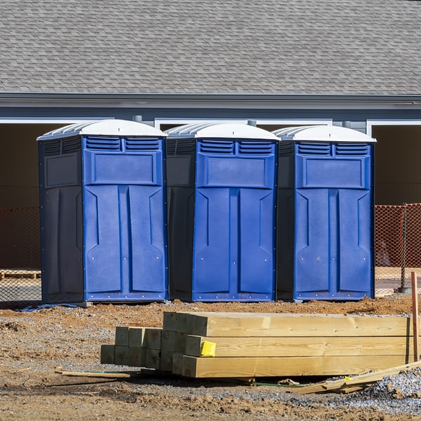 how often are the porta potties cleaned and serviced during a rental period in Oran